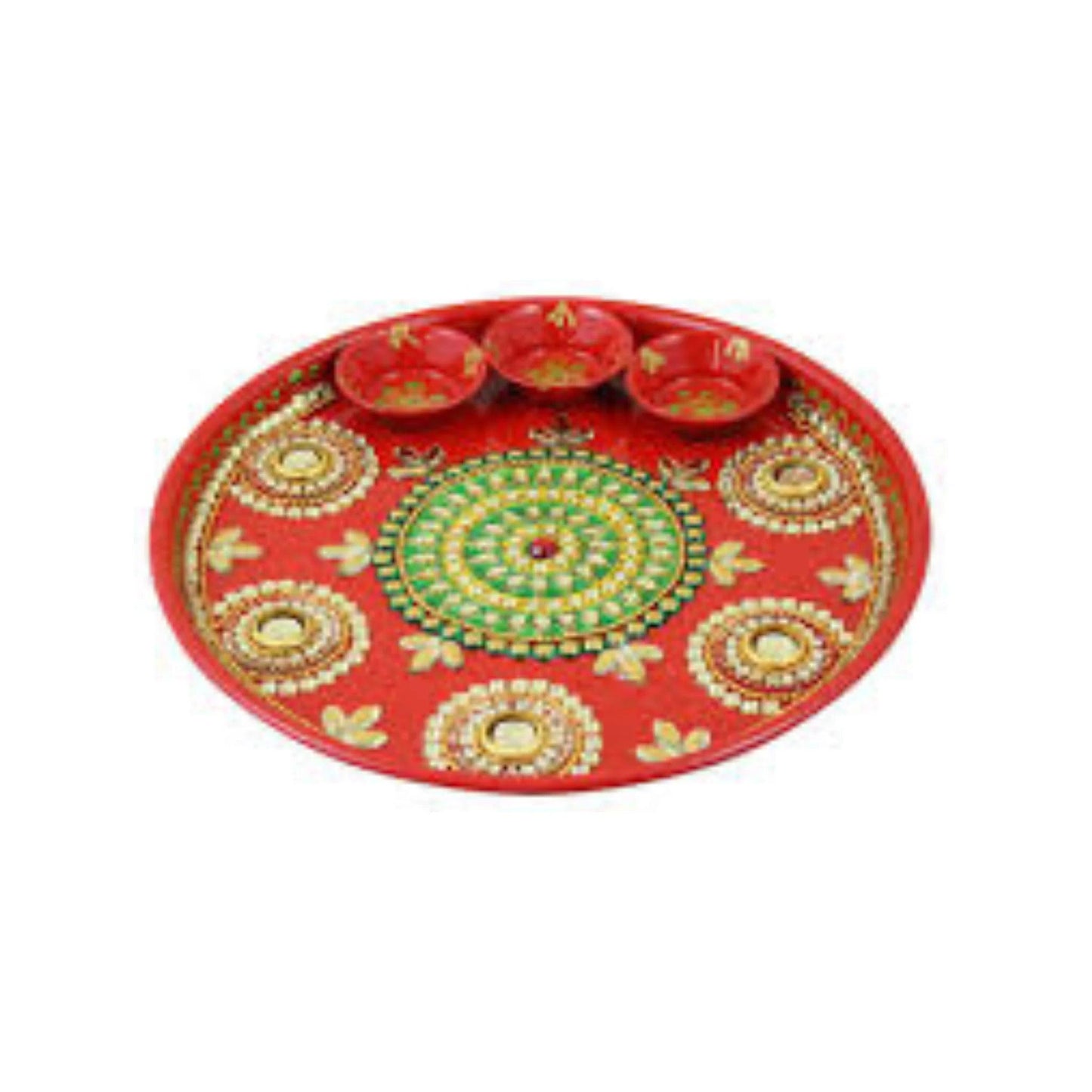 Handmade Floral Thali Set (3 Pc)