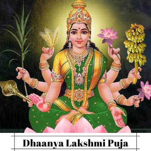 Dhaanya Lakshami Puja for Finance