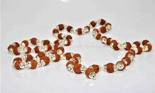 Buy Authentic 5 Mukhi Rudraksha Silver Mala – Benefits, Uses, and Spiritual Significance