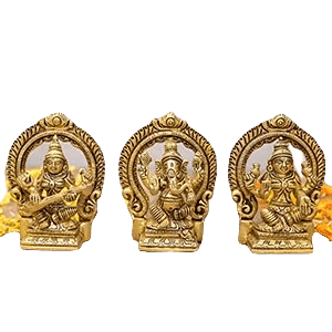 Ganesh, lakshmi and Saraswati Idols