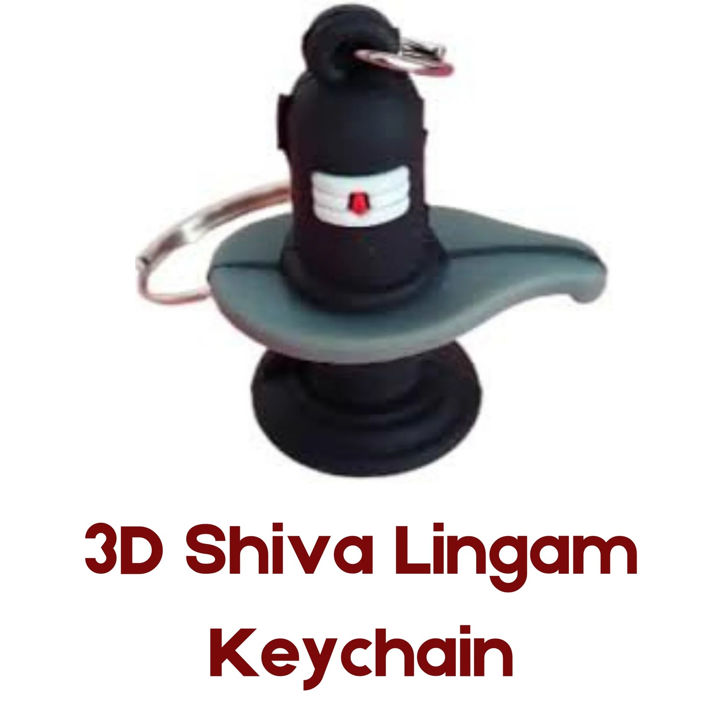 3D Shiva Lingam Keychain