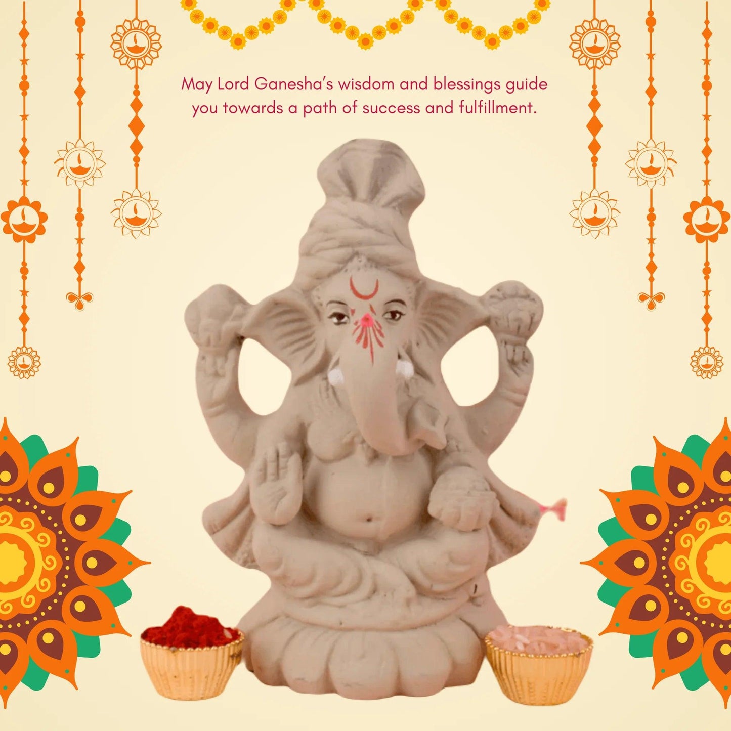 Eco-Friendly Kamal-ganesha Idol