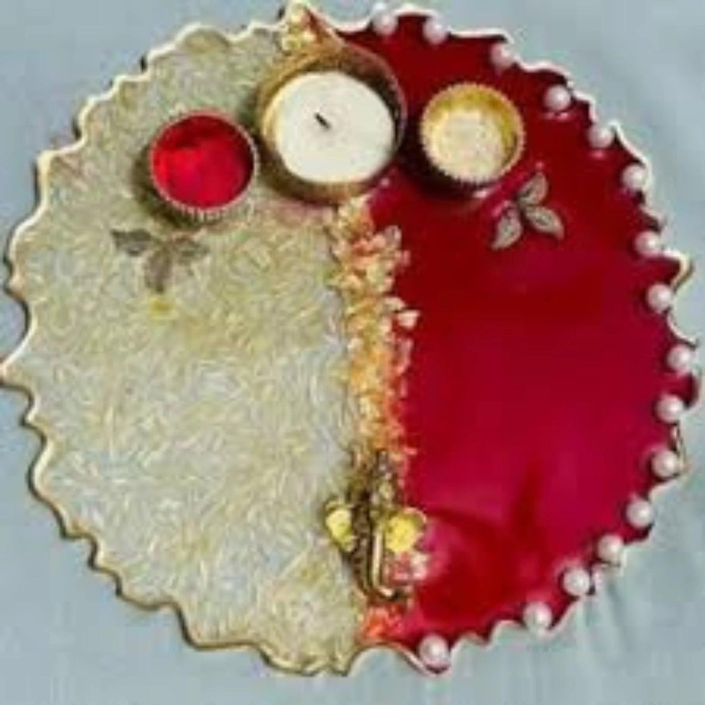Stunning Red-Thali Set