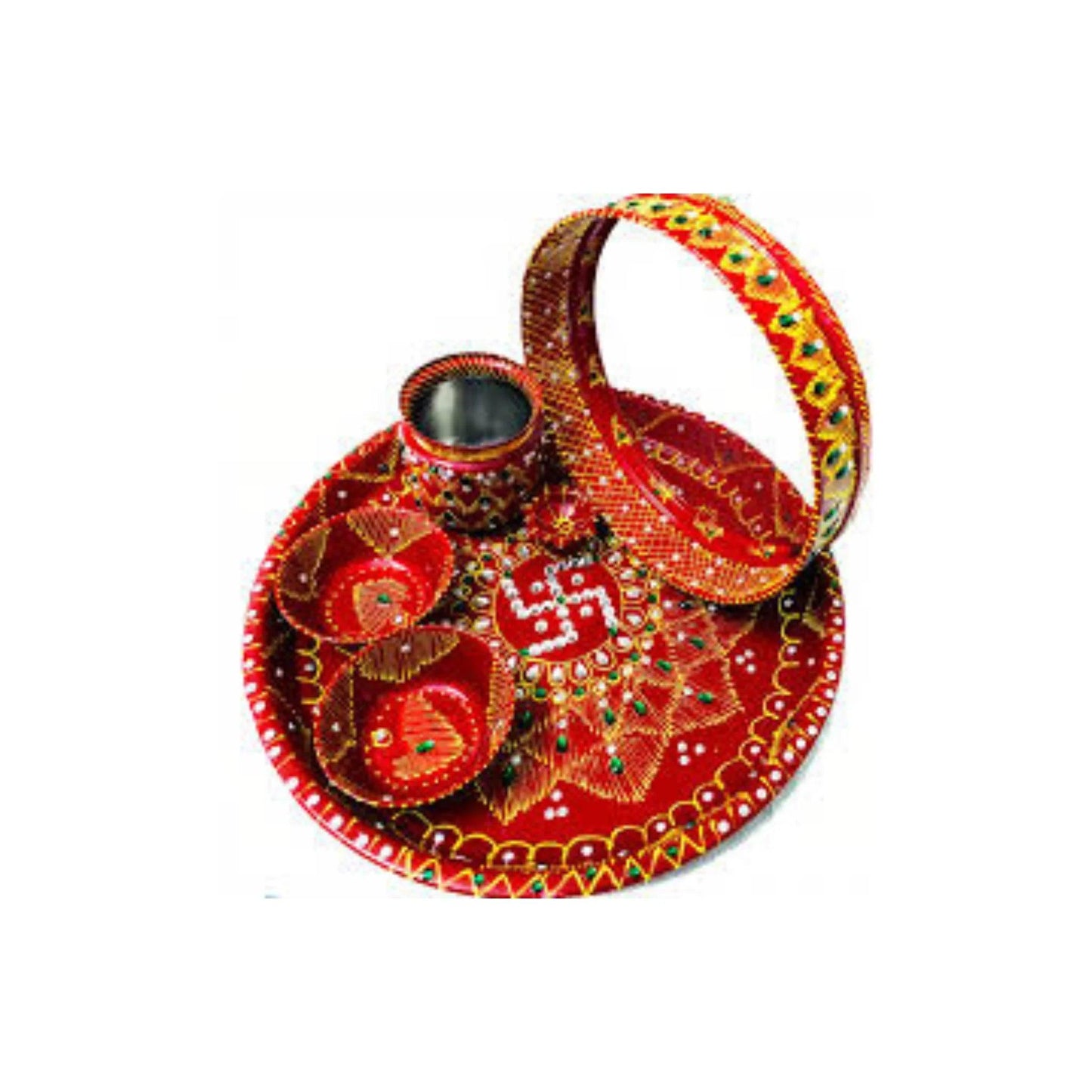 Traditional Gold Embroidery-Thali Set