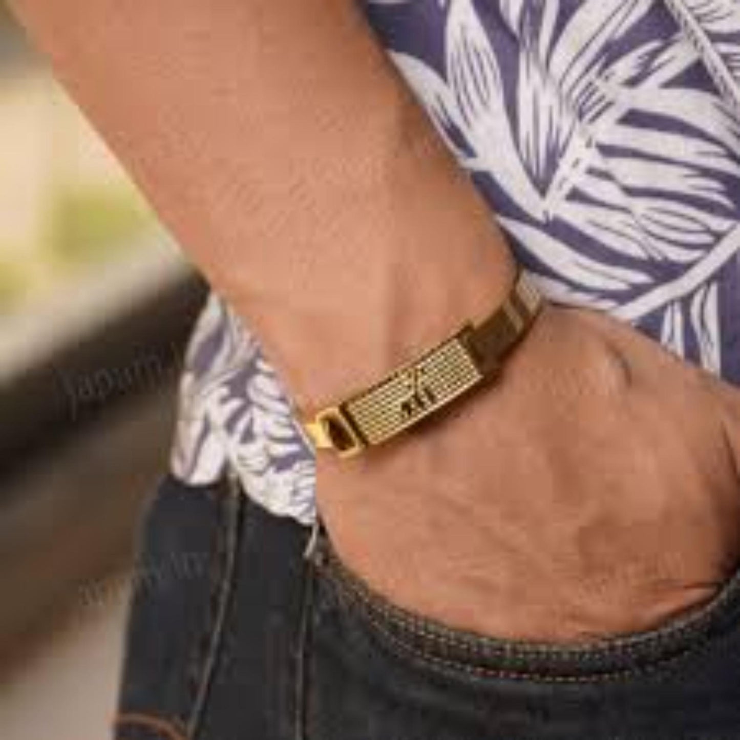 Gold Plated Maa Blessing Kada