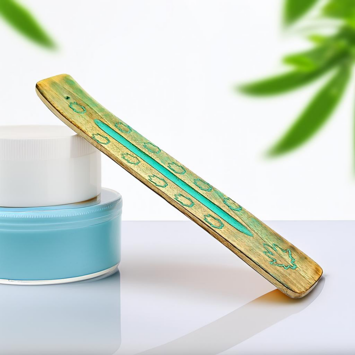 Wooden Double Incense Sticks & Cone Burner