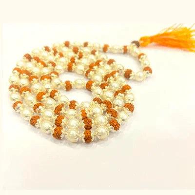 Discover the Spiritual Significance of Rudraksha Pearl Mala in Silver (108+1 Beads)
