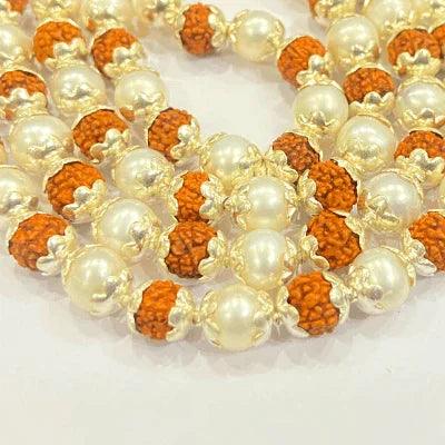 Discover the Spiritual Significance of Rudraksha Pearl Mala in Silver (108+1 Beads)