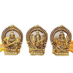 Ganesh, lakshmi and Saraswati Idols