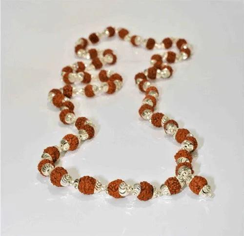 Buy Authentic 5 Mukhi Rudraksha Silver Mala – Benefits, Uses, and Spiritual Significance