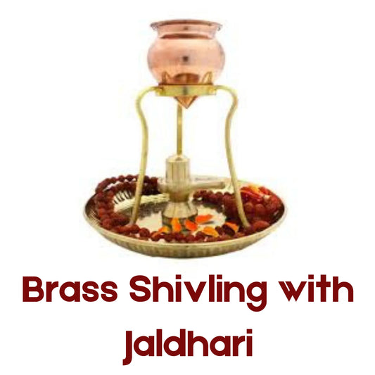Brass Shivling with Jaldhari