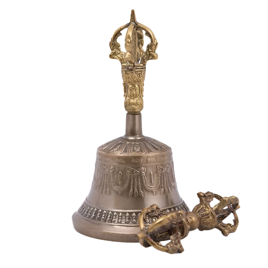 Brass jar and Dorjee