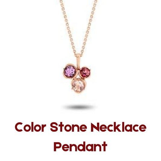Color Stone Necklace Pendant