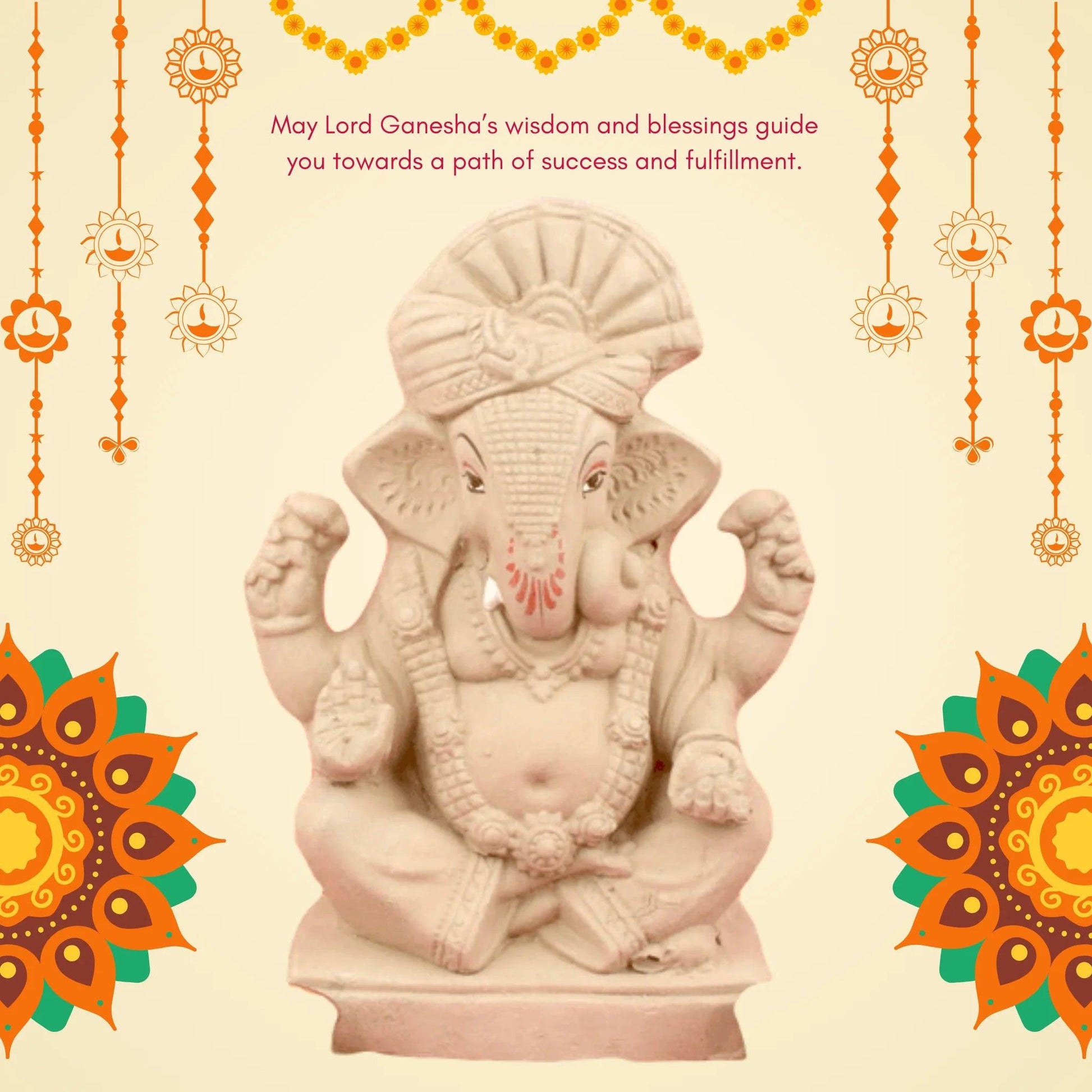  Ganesh With Pagdi and Nettipattam