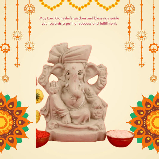  Eco-Friendly Ganesha Idol in raja pose