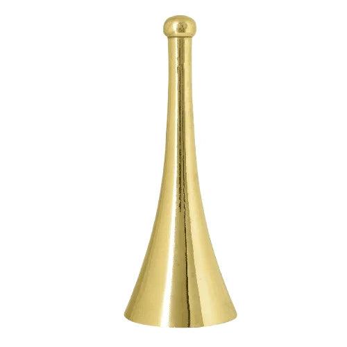Elegant Brass Cone-Shaped Pooja Bell