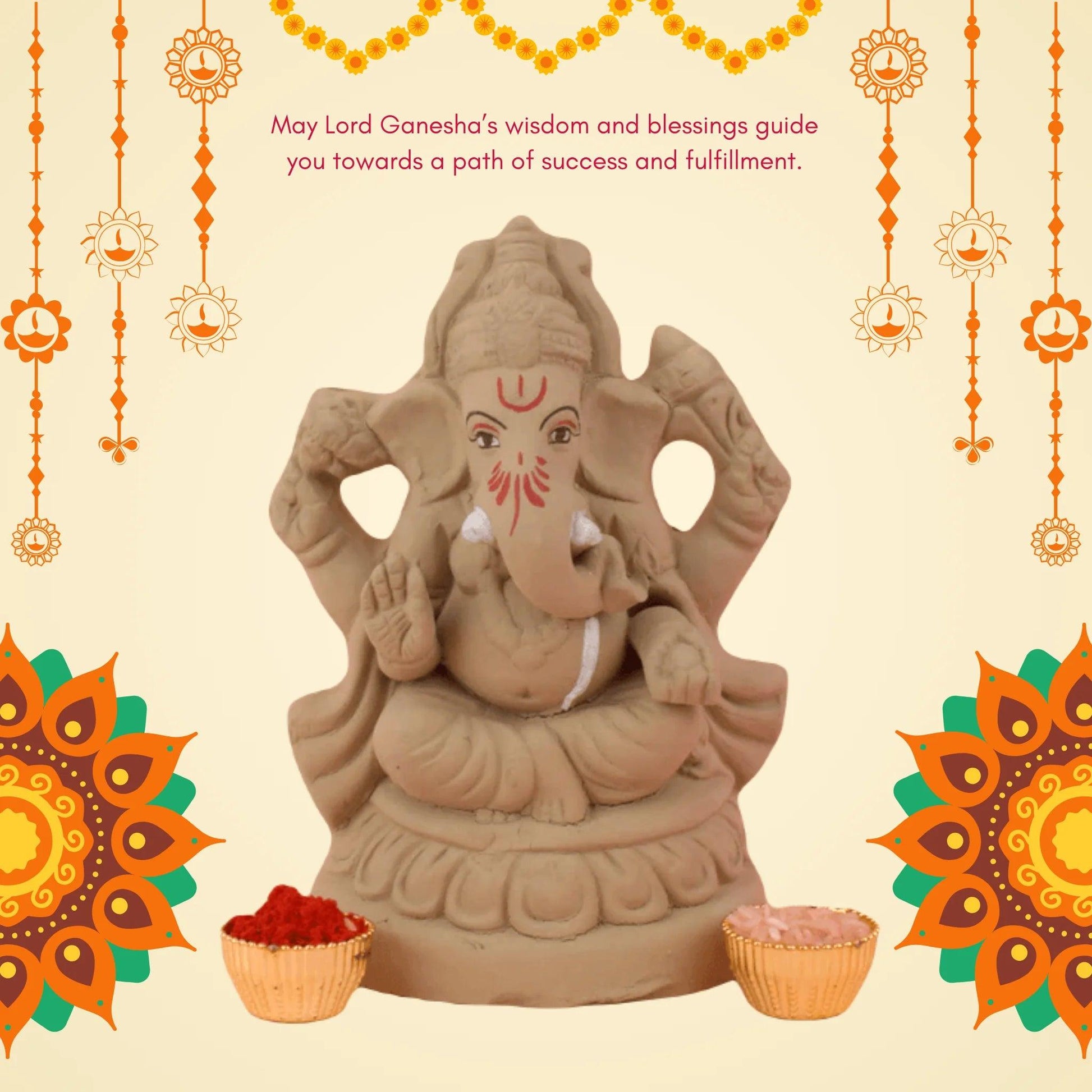 Gajavaktra Eco-Friendly-Ganesha Idol