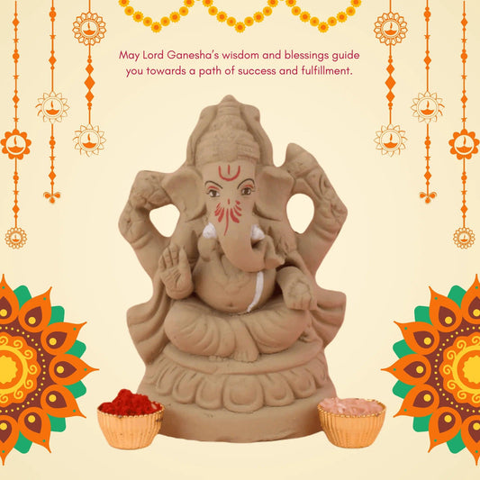 Gajavaktra Eco-Friendly-Ganesha Idol