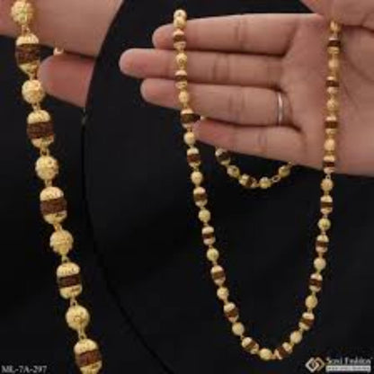 Gold Plated Eternal Grace Rudraksha Mala