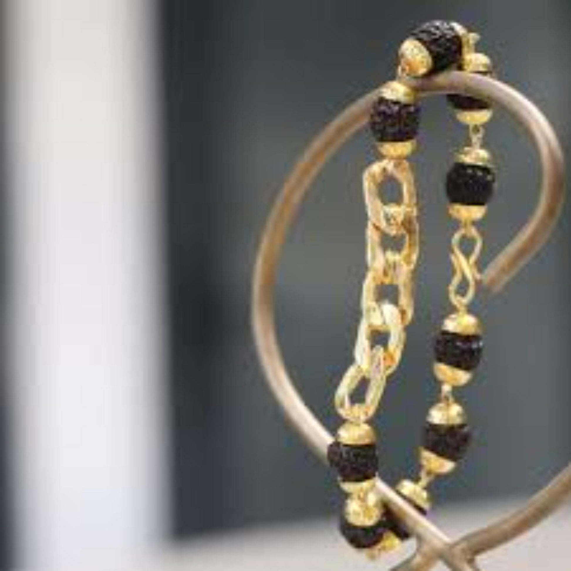 gold rudraksha bracelet