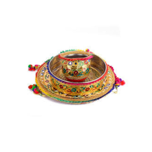 Golden Dori Work -Thali 