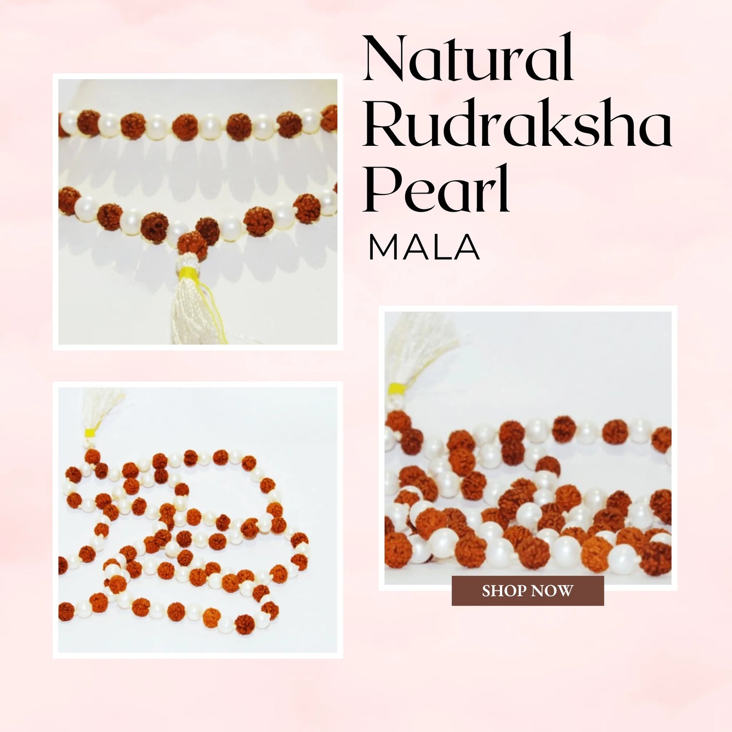 Natural Rudraksha Pearl Mala