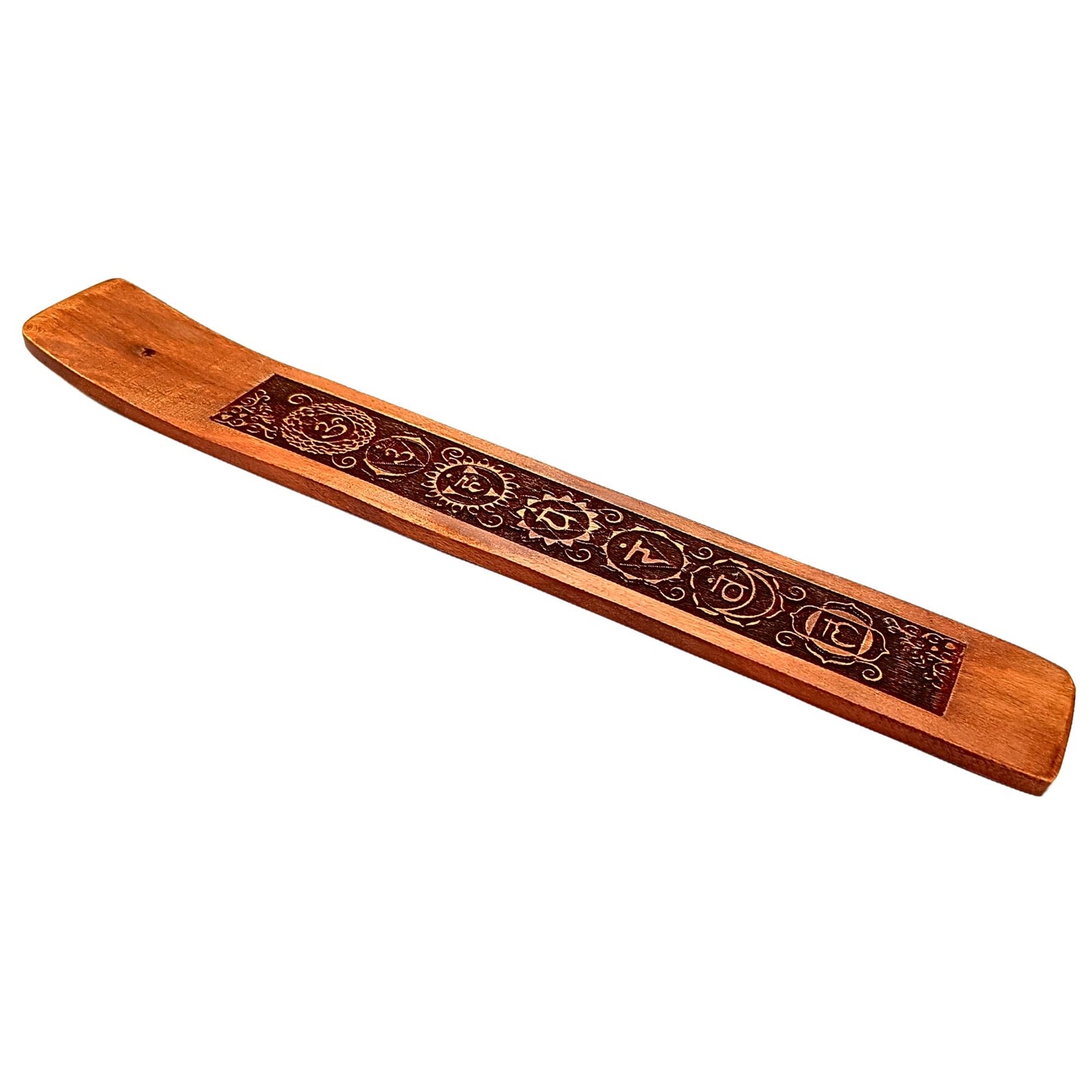Wooden  Double Incense Sticks & Cone Brown Burner