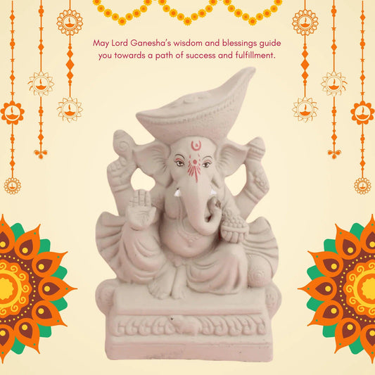 Padmasana Ganpati With Mavala Pagdi