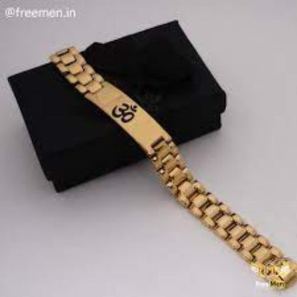 Gold Plated Women's Om Bracelet