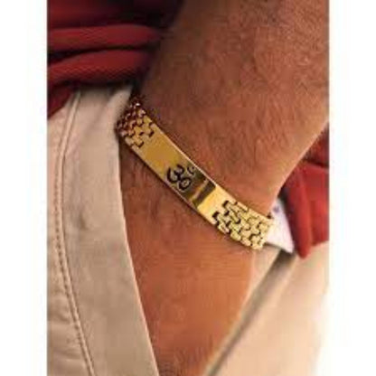 Gold Plated Sacred Om Bracelet