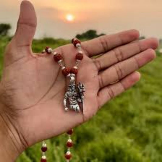 Silver Plated Mahakal Rudraksha Mala