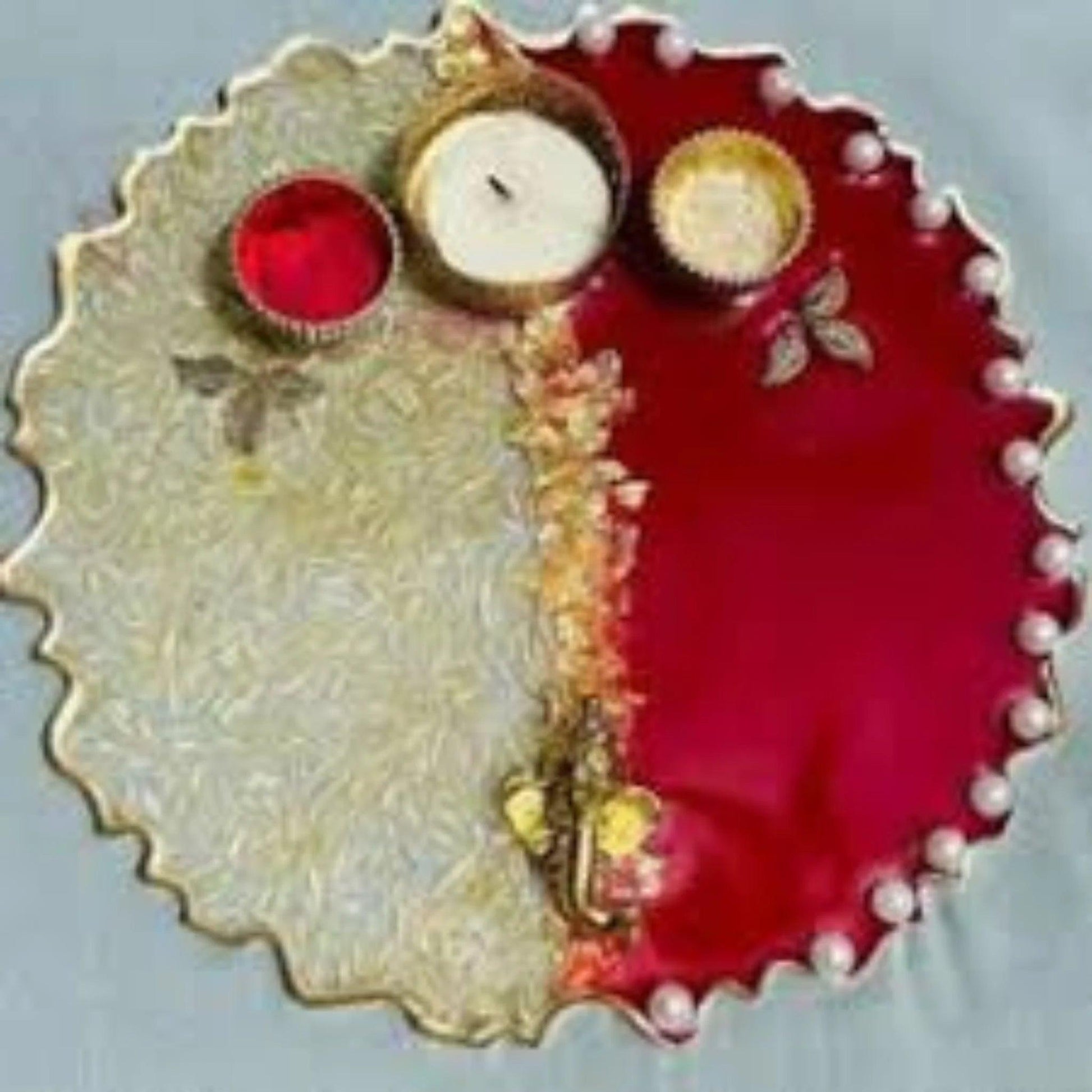Stunning Red-Thali Set 