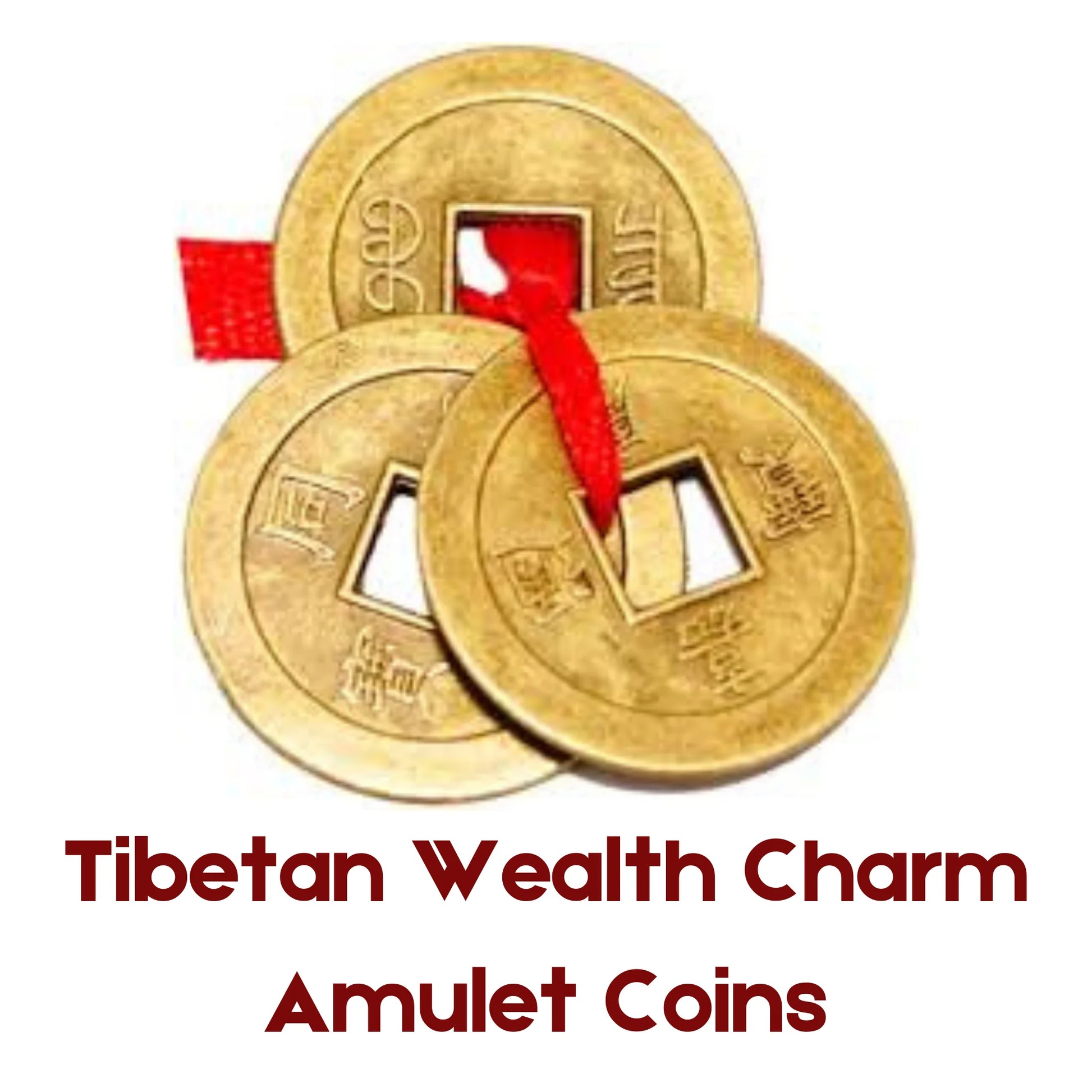 Tibetan Wealth Charm Amulet Coins