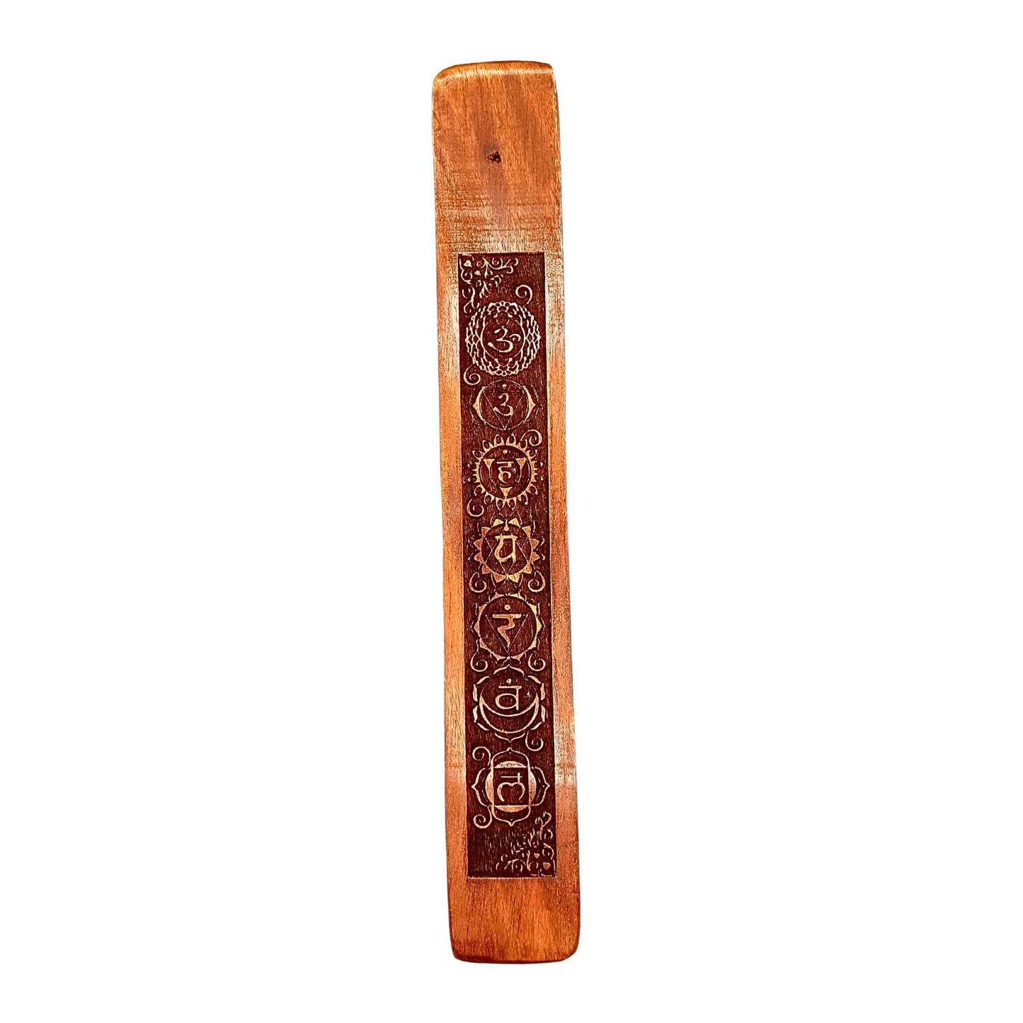 Wooden  Double Incense Sticks & Cone Brown Burner