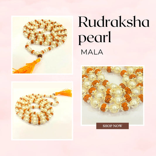 Discover the Spiritual Significance of Rudraksha Pearl Mala in Silver (108+1 Beads)