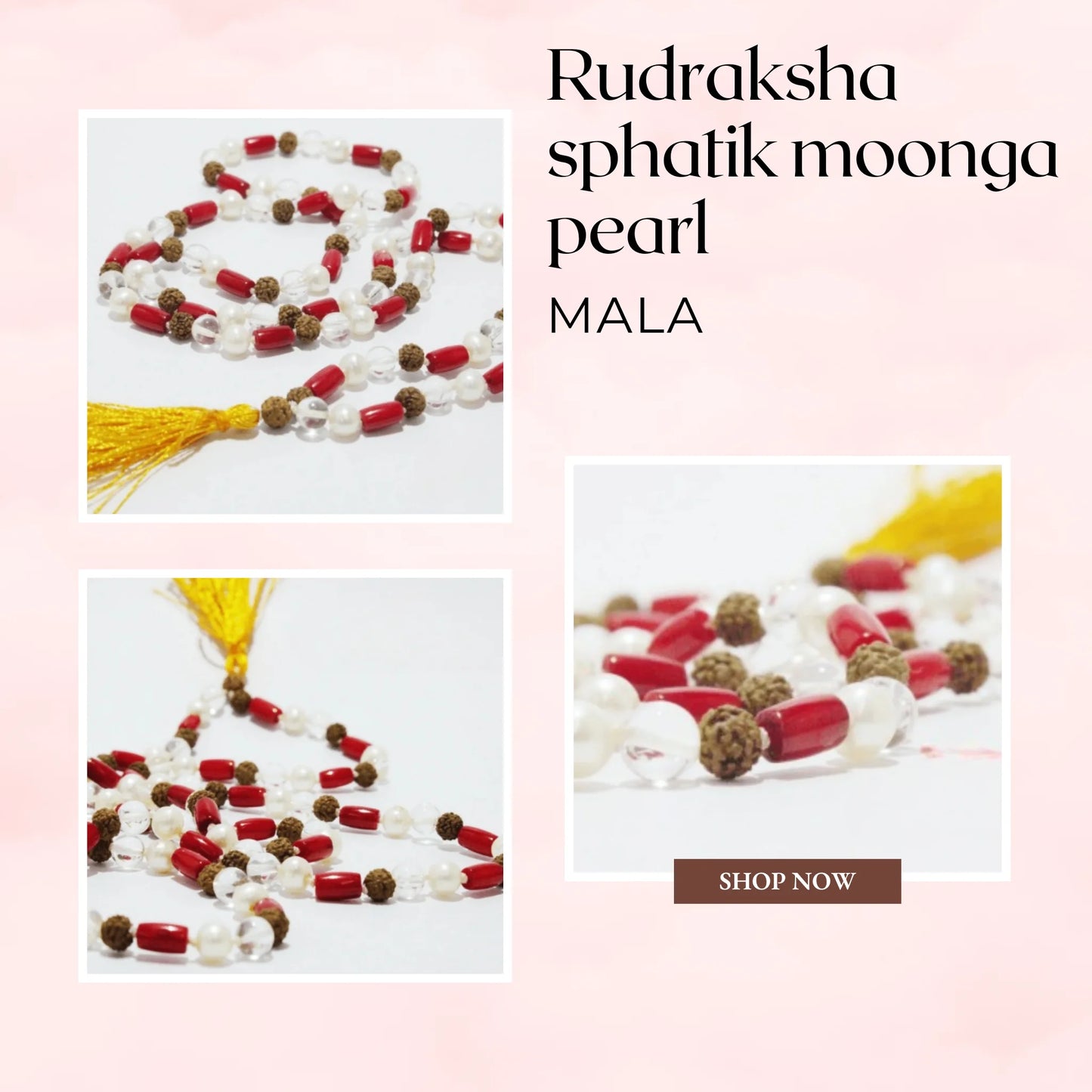 Shop Premium Rudraksha, Sphatik, Moonga & Pearl Malas