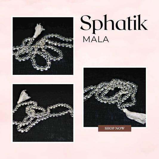 Sphatik Mala Diamond Cut for Holistic Healing