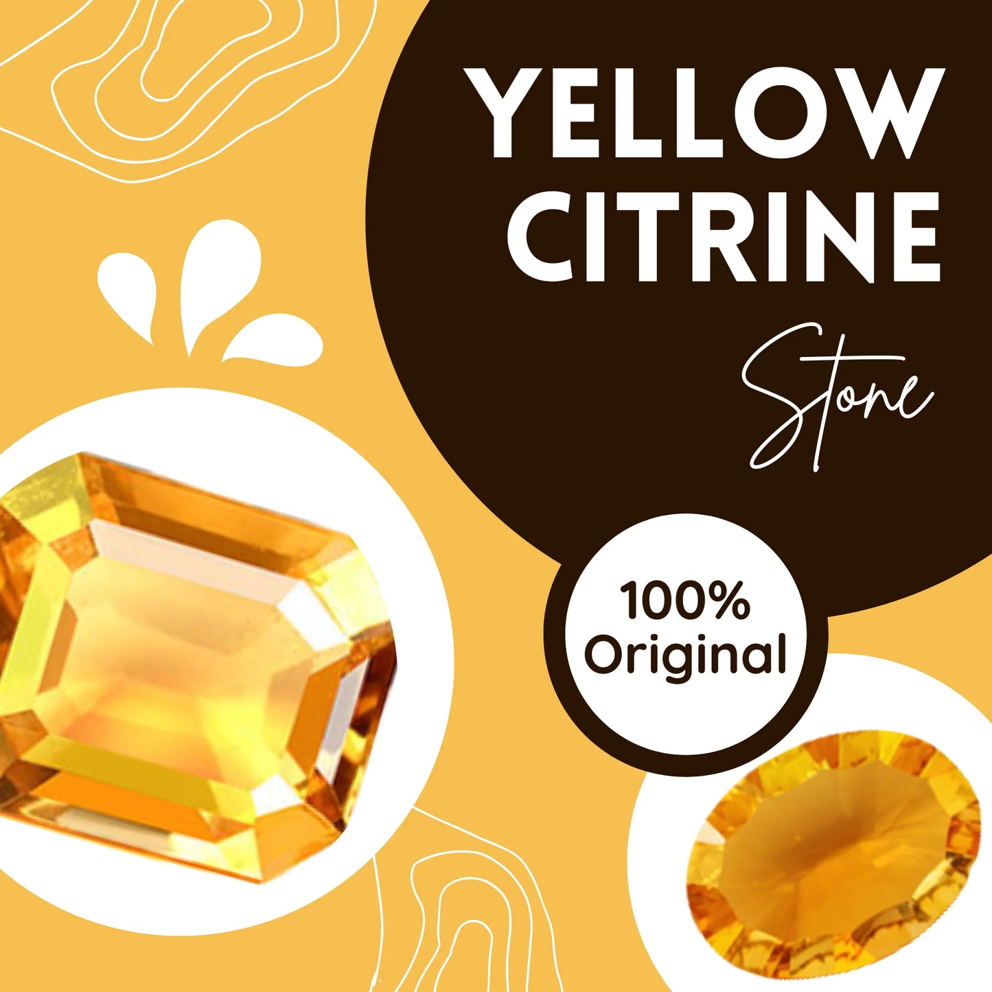 Yellow citrine Stone